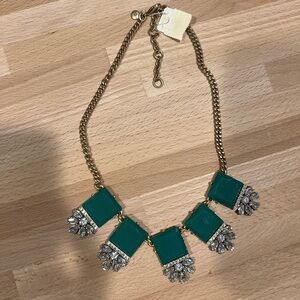 Brand new JCREW statement necklace green